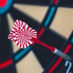 Goals - Red and White Dart on Darts Board