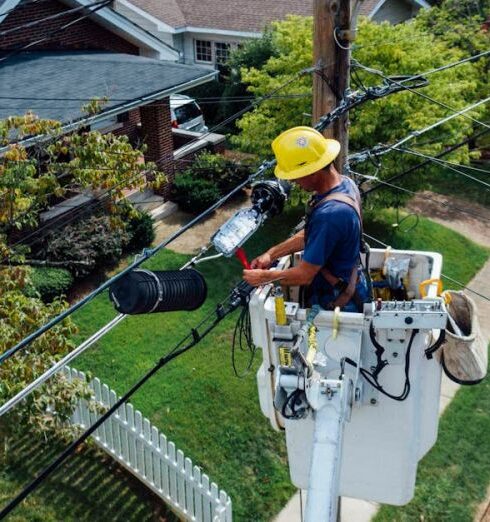 Utilities - Photography of Man Repairing Electrical Wires