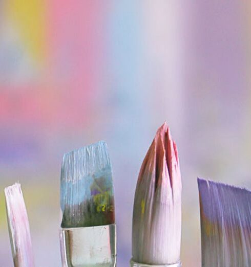 Painting - Shallow Focus Photo of Paint Brushes