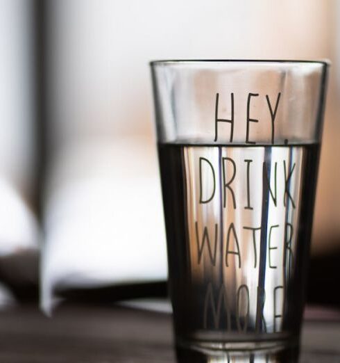 Drink Water - Clear Drinking Glass