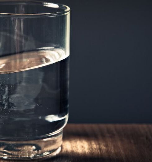 Glass - Clear Drinking Glass Filled With Water