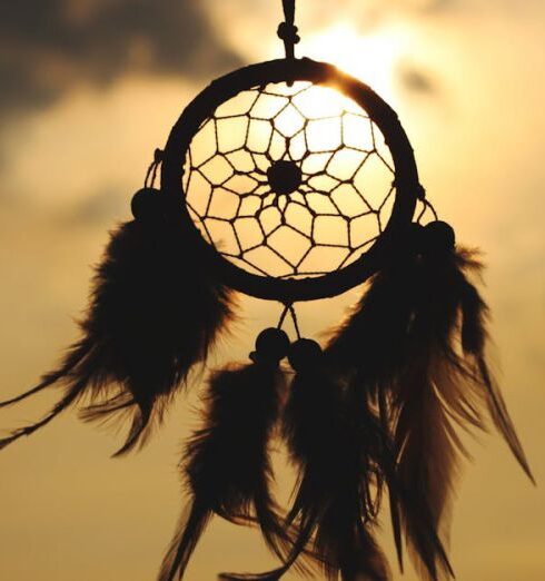 Dreamcatcher - Silhouette of Hanging Dreamcatcher