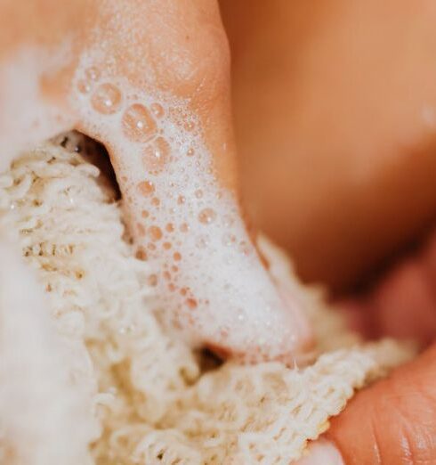 Soap - Woman Using Soap in Pouch 