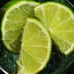 Detox - Lime Slices in Drinking Glass