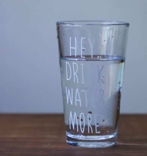 Drink Water - Clear Drinking Glass