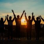 Group - People Silhouette during Sunset