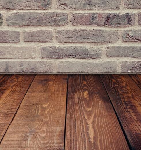 Floor - Brown Wooden Panel Beside Concrete Board