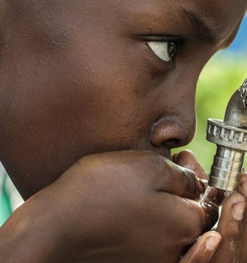 Drink Water - Boy Drinking Water on Faucet