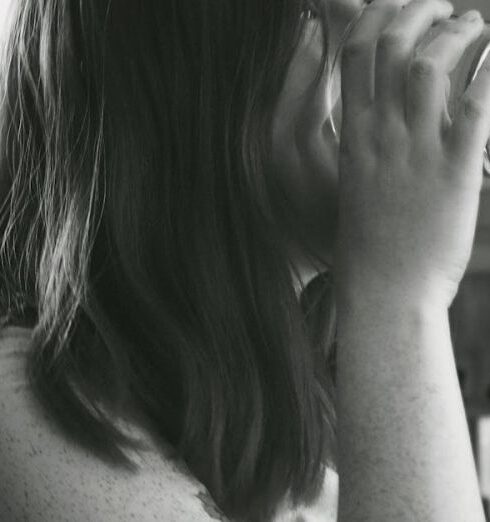 Drink Water - Grayscale Photo of Lady Drinking Water