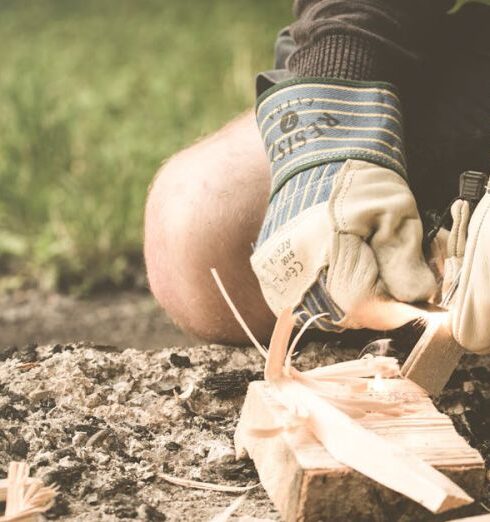 Survival - Person Curving Wood