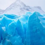 Glacier - Blue Icebergs Under Cloudy Sky