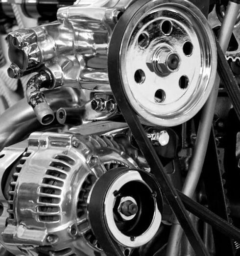 Gear - Greyscale Photography of Car Engine