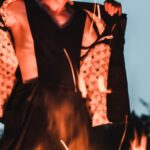 Winter Camping - Man Standing Beside Bonfire