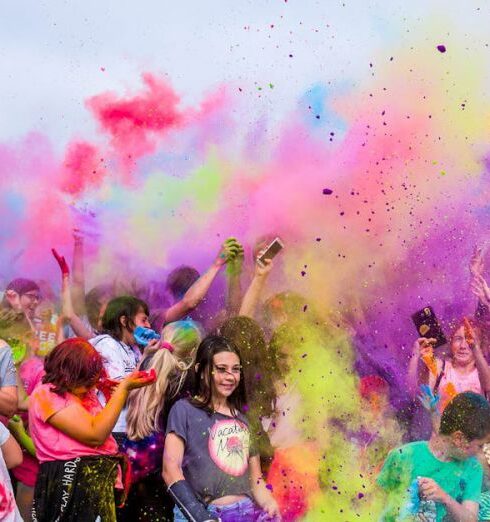 Festivals - Group Of People Having Neon Party