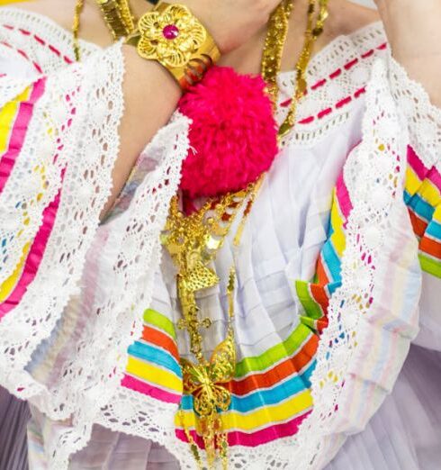 Folklore - Selective Focus Photography of Woman Holding Floral Hairpiece