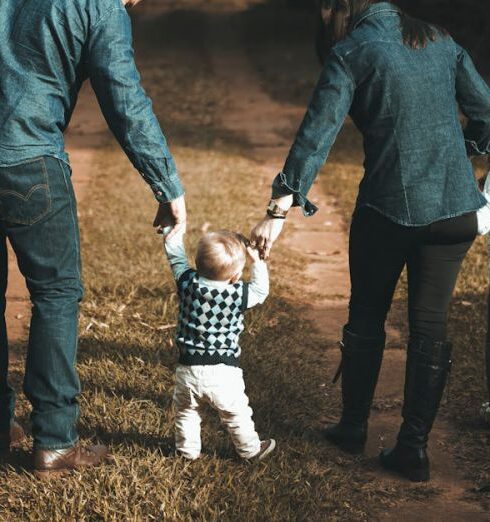 Family - Family Walking on Path