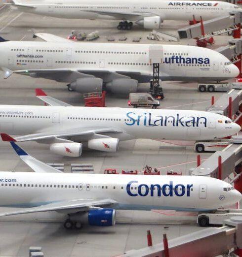 Airlines - Condor Airplane on Grey Concrete Airport