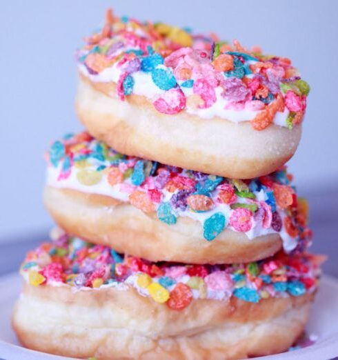 Snacks - Close-up Photo of Stacked of Doughnuts