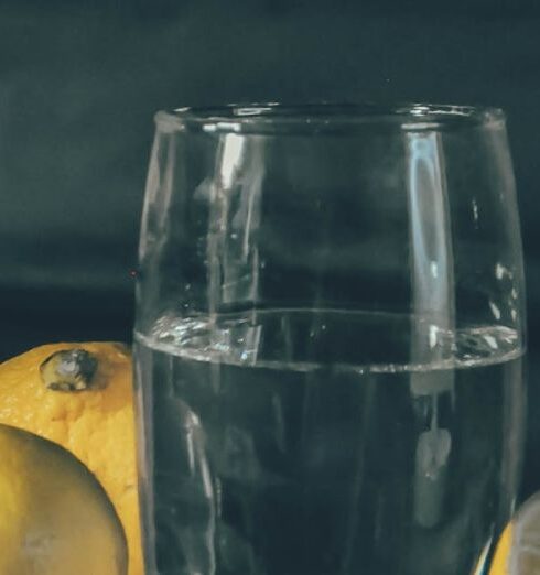 Drink Water - Photo of Drinking Glass Beside Lemons