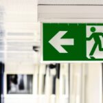 Safety - Green and White Male Gender Rest Room Signage