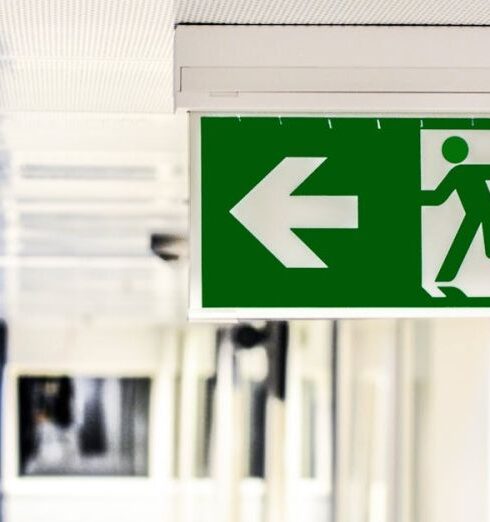 Safety - Green and White Male Gender Rest Room Signage