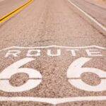 Route 66 - Route 66 Printed on Road