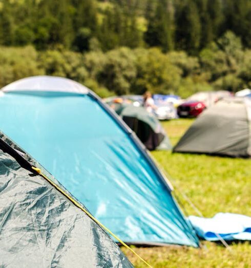 Campgrounds - Tents Surrounded by Trees