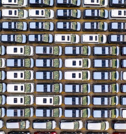 Car Rentals - Rows of Parked Cars