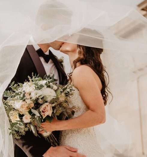 Wedding - Man And Woman Kissing