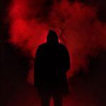 Cool - Silhouette of Man Standing Against Black And Red Background