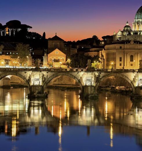 Rome - Photography Of Lighted Bridge