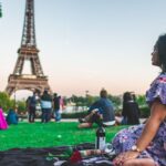 Food Tours - Woman Sitting Near the Eiffel Tower