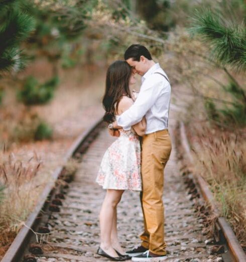 Romantic - Couple on Railroad