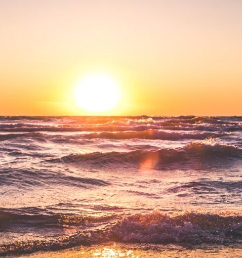 Beach - Scenic View of Ocean During Sunset