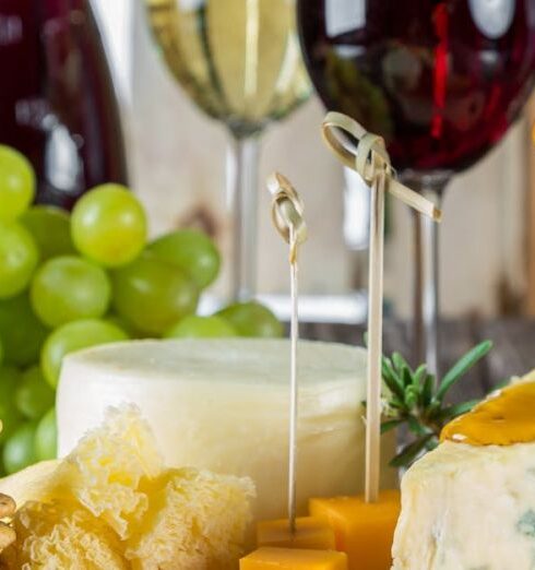 Snacks - Close-up of Wine And Fruits