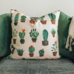 Pillows - White and Green Throw Pillows