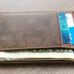 Wallet - Brown Leather Wallet and Us Dollar Banknote