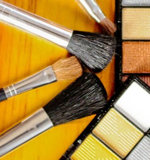 Makeup Kits - Close-up of a Makeup Kits and Brushes