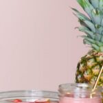 Smoothies - Strawberry Smoothie On Glass Jar