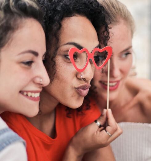 Friends - Three Women Posing For Photo