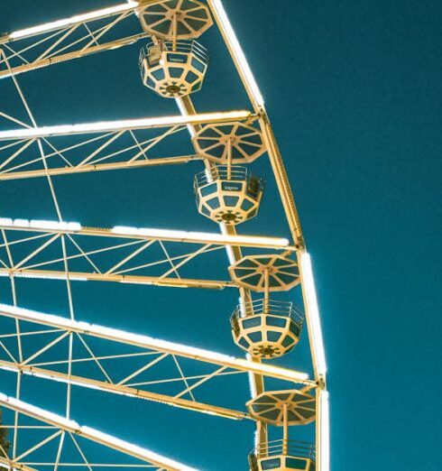 Attractions - Ferris Wheel Under Blue Sky