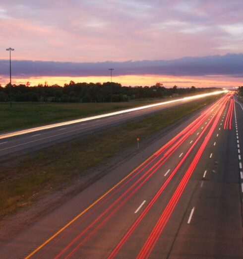 Transportation - Red White Clear Road