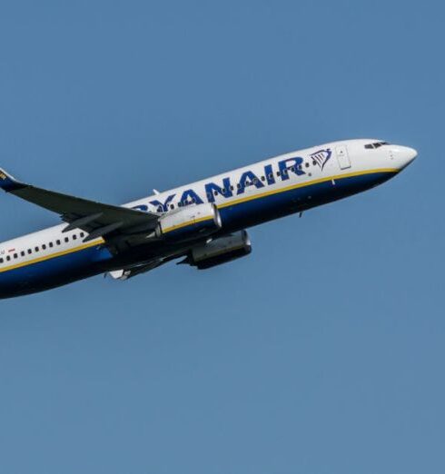 Travel Costs - Ryanair Boeing 737 Takeoff in Clear Sky