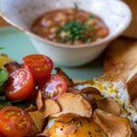 Breakfast - Tomatoes With Egg on Plate