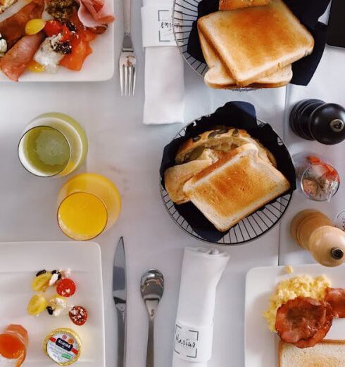 Breakfast - Toasted Breads Served On Bowls