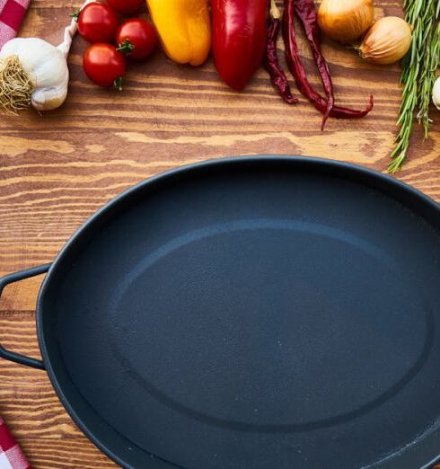 Cooking - Cast Iron Skillet on Table With Species