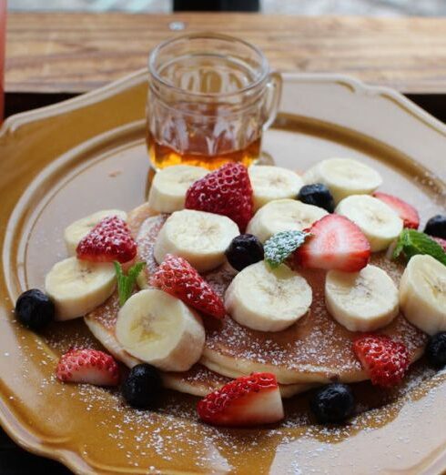 Breakfast - Photo Of Pancake With Fruits