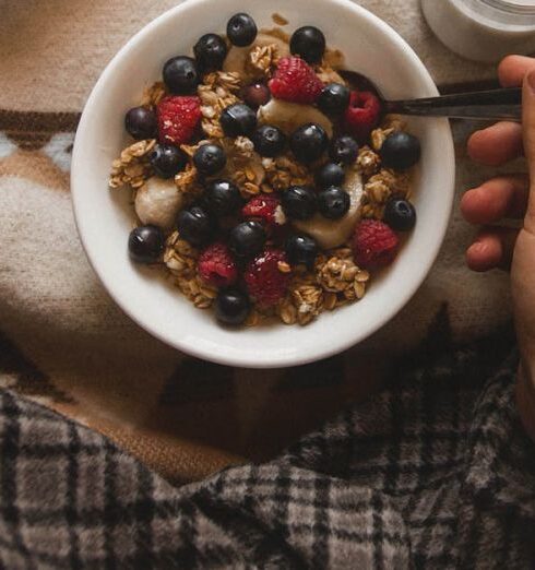 Muesli - Cereals With Berries in White Bowl