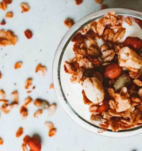 Muesli - Mixed Nuts in a Round Container