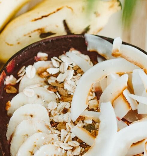 Muesli - Muesli with Bananas for Breakfast